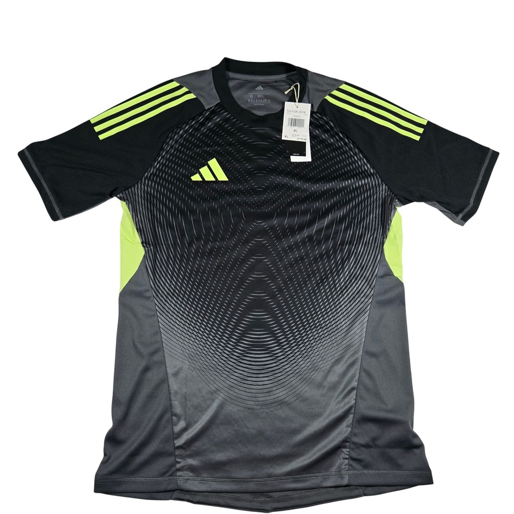 Adidas T25 P GK JSY Goalkeeper Jersey Black Grey Neon JN2032 Mens XL Slim Fit